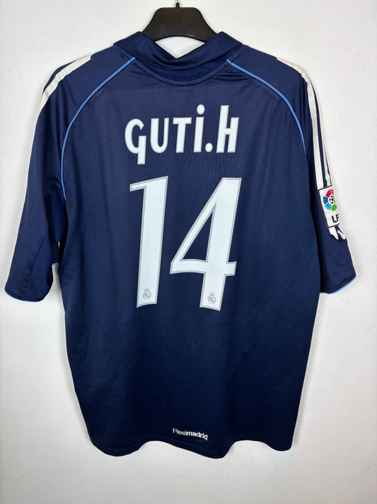 Back view of Adidas Real Madrid away shirt 05/06 showing Guti.H name and number 14
