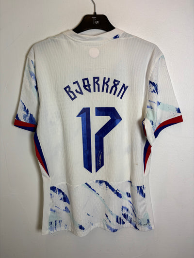 Nike Norway Away 2024 Bjørkan 17 - Matchworn/Signed - vs Czechia 22.03.2014 - alternate view