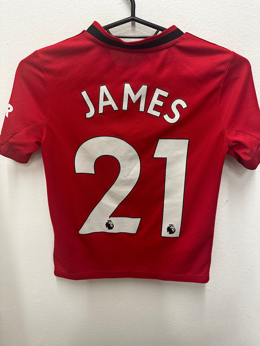 Manchester United Home 19/20 James 21 Kids