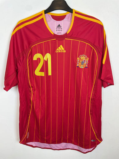 Adidas Spain Home 06/08 David Villa 21 - 9/10