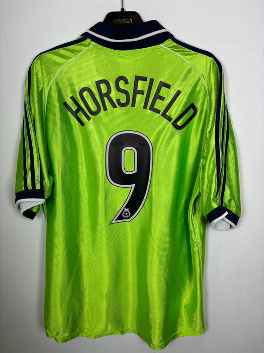 Back view of Adidas Fulham away shirt 99/00 showing Horsfield name and number 9