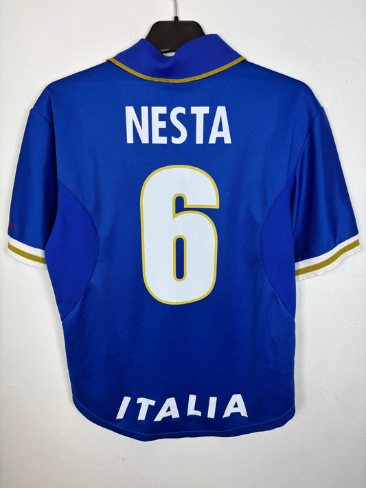 Back view of Nike Italy 1996 home shirt showing Nesta name and number 6 in excellent condition