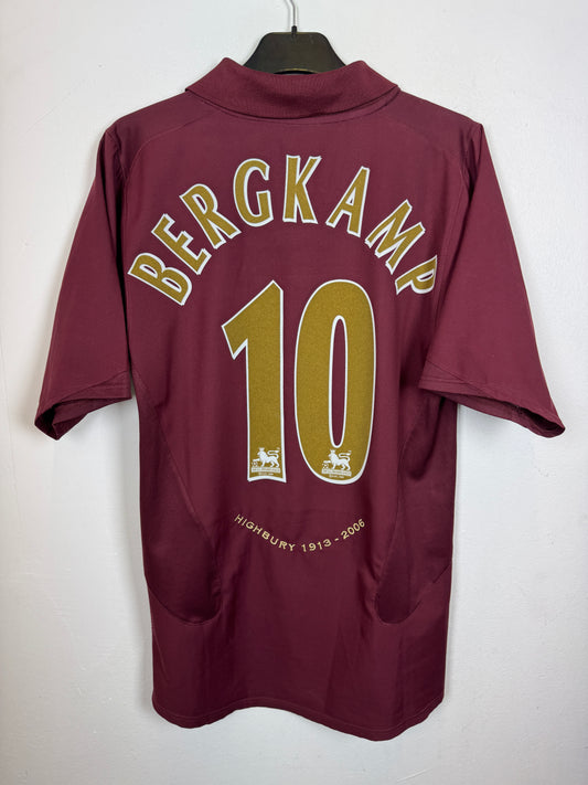 Arsenal 05/06 shirt back with Bergkamp 10 nameset, vintage football shirt
