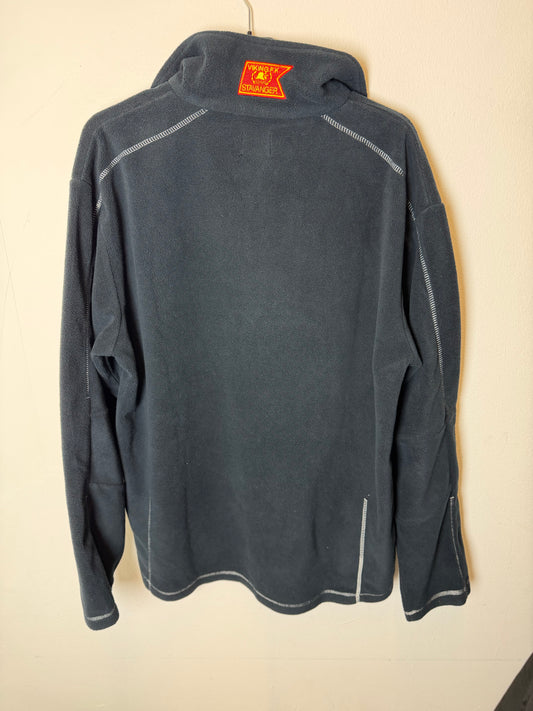 Back view of the Viking FK half zip fleece showing the plain dark blue reverse
