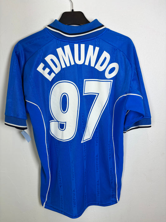 Diadora Napoli 00/01 home shirt back view showing Edmundo name and number 97 in size M