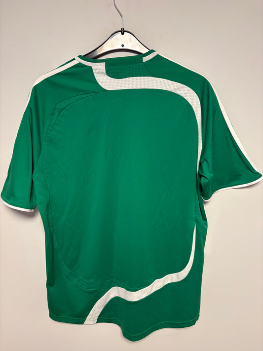 Back view of Adidas Saint-Etienne 2007/08 home jersey showing plain green design, size L-4
