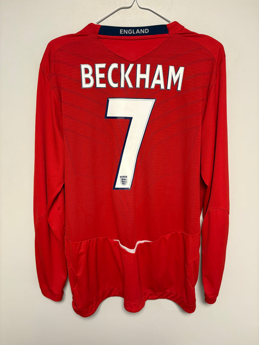 Umbro England Away LS 08/10 Beckham 7 - 8/10