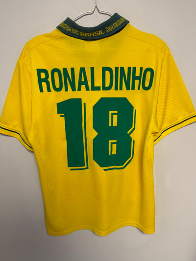 Umbro Brazil Home 1996 R9 Ronaldinho 18 - 7/10 - alternate view
