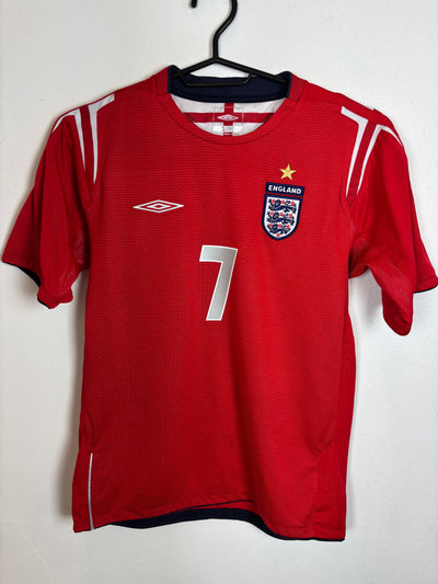 England Away 2004 Beckham 7 kids - 8/10