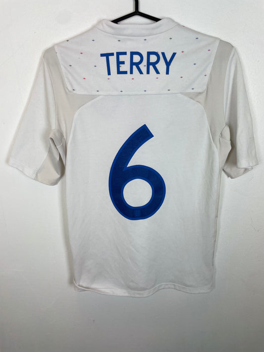Back view of Umbro England home shirt 2010 showing Terry name and number 6, size 158cm