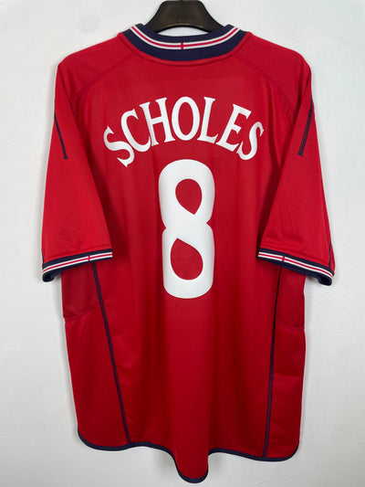 Umbro England Away 2002 Reversible Scholes 8 - 9/10 - alternate view