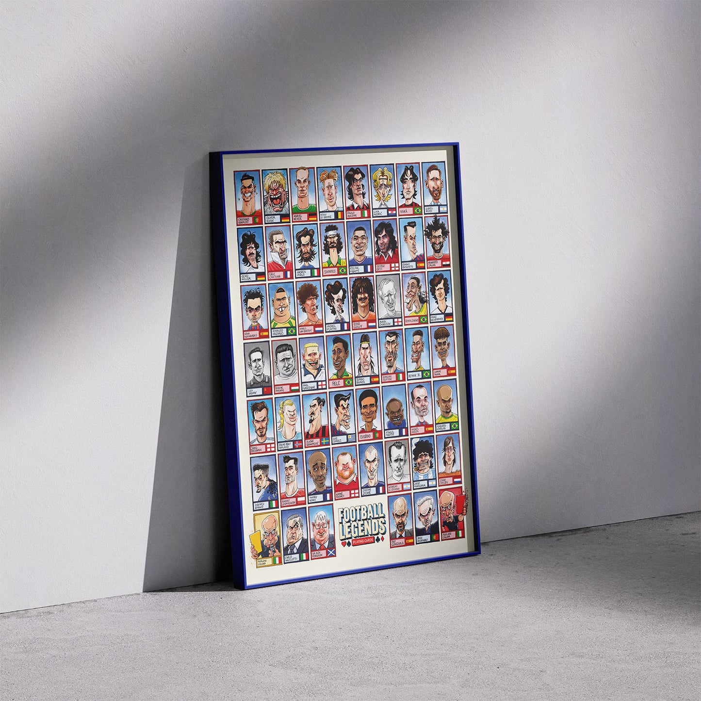 Football Legends poster featuring classic football imagery and design