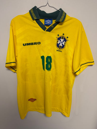 Umbro Brazil Home 1996 R9 Ronaldinho 18 - 7/10
