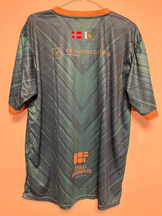 Front view of the Better Future Pakistan 2024 home shirt showing the badge and sponsor print, shown in full front detail
