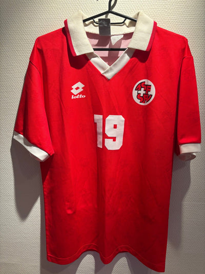 Lotto Switzerland Home Shirt 1996 Turkyilmaz/Sesa #19 - 8/10