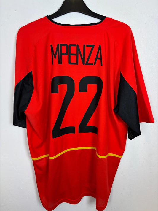 Nike Belgium Home 2002 Mpenza 22 - 9/10 - TheFootballIdiots