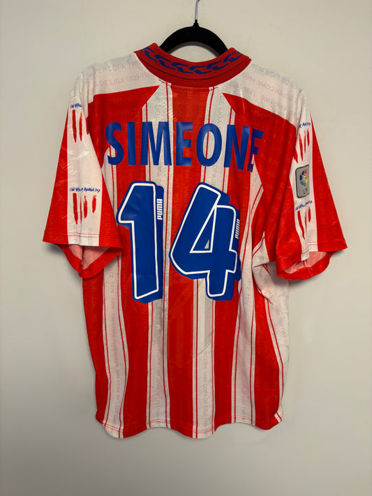 Puma Atletico Madrid Home 95/96 Simeone 14 - 7/10