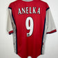 Back view of Arsenal 99/00 home shirt showing Anelka name and number 9 print