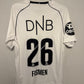 Back view of Craft Åsane Fotball 2025 away shirt displaying Fismen name and number 26