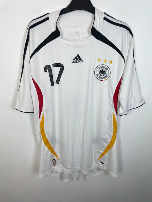 Adidas Germany 2006 World Cup home shirt featuring Mertesacker 17 in white, size XXL, 8/10 condition