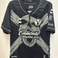 Black  Club Tijuana shirt  with branding and graphics on a light background
