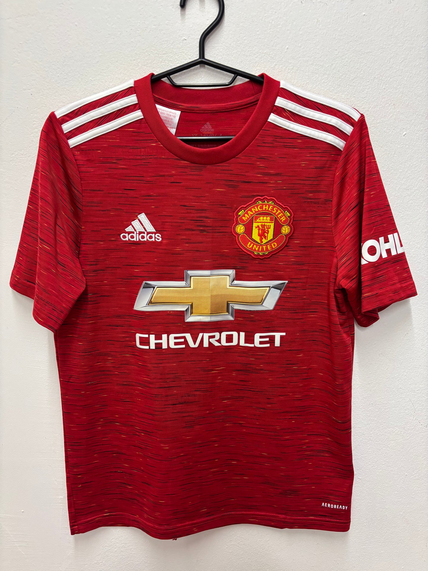 Adidas Manchester United home shirt 2020/21 with Dalot 20, kids size 13-14, excellent condition