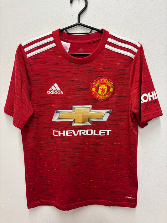 Adidas Manchester United home shirt 2020/21 with Dalot 20, kids size 13-14, excellent condition