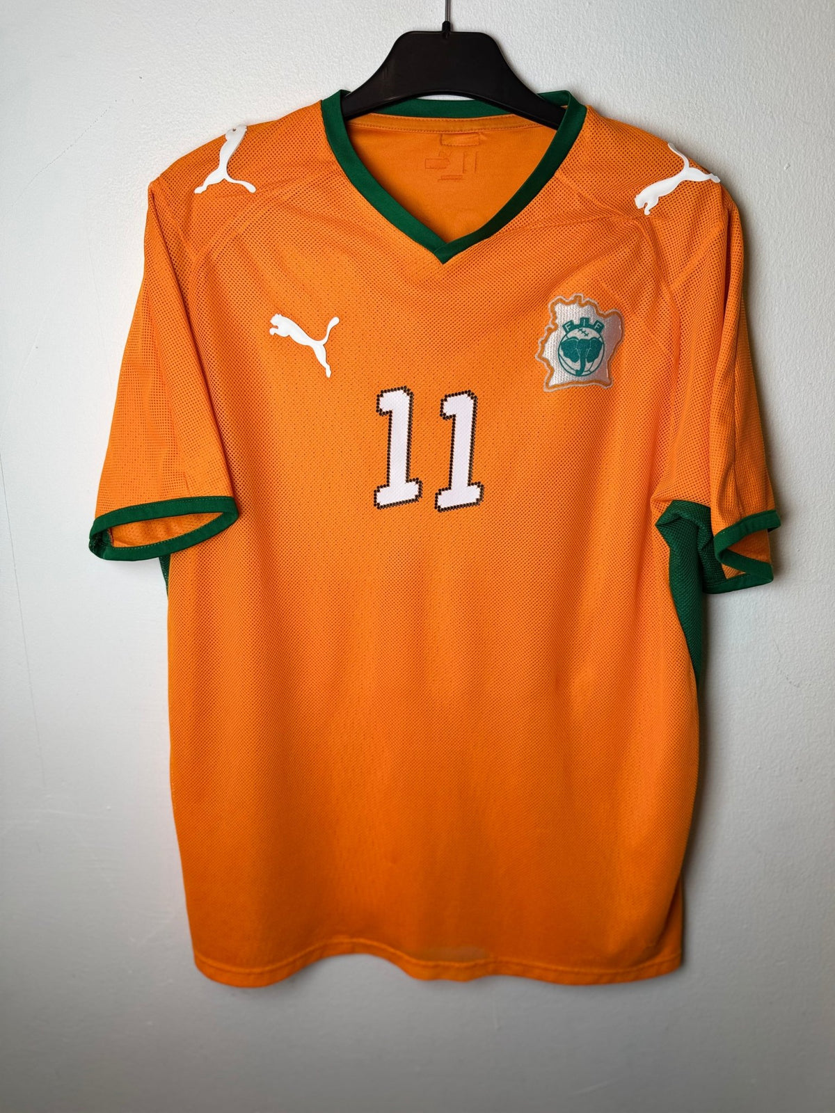 Puma Ivory Coast Home 08/09 Drogba 11 - 9/10 - TheFootballIdiots