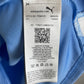 Manchester City 23/24 home shirt sponsor detail and sleeve patches, kids size 15-16 years