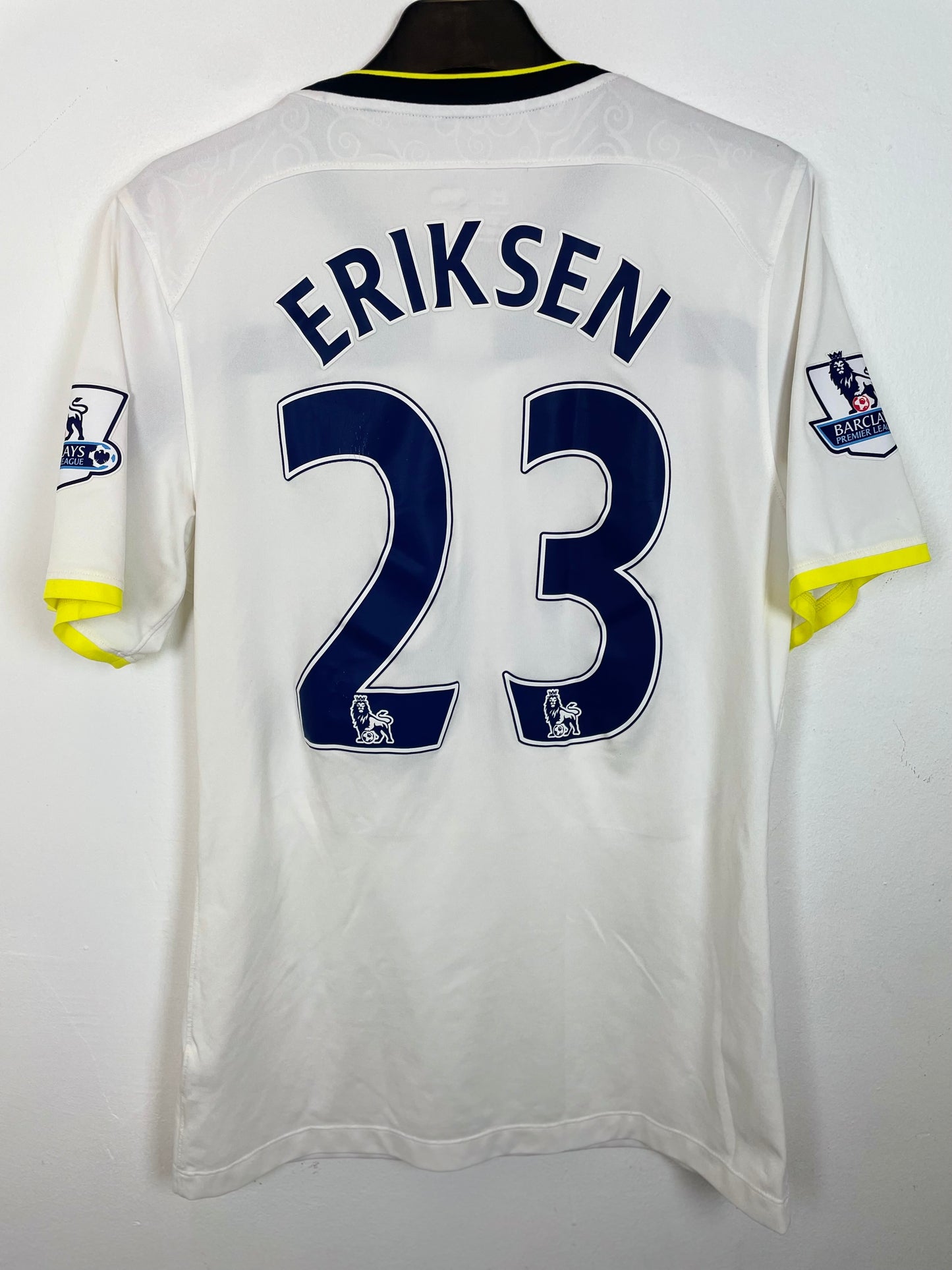 Back view of Under Armour Tottenham 14/15 home shirt showing Eriksen name and number 23
