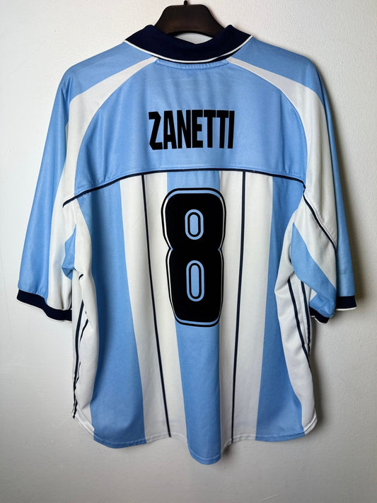 Reebok Argentina Home 00/01 Zanetti 8 - 8/10 - TheFootballIdiots