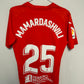 Valencia goalkeeper kit 22/23 back view showing Mamardashvili name and number 25, Puma away shirt size M
