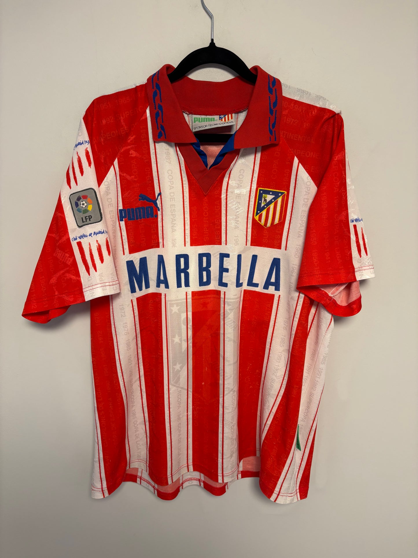 Puma Atletico Madrid Home 95/96 Simeone 14 - 7/10
