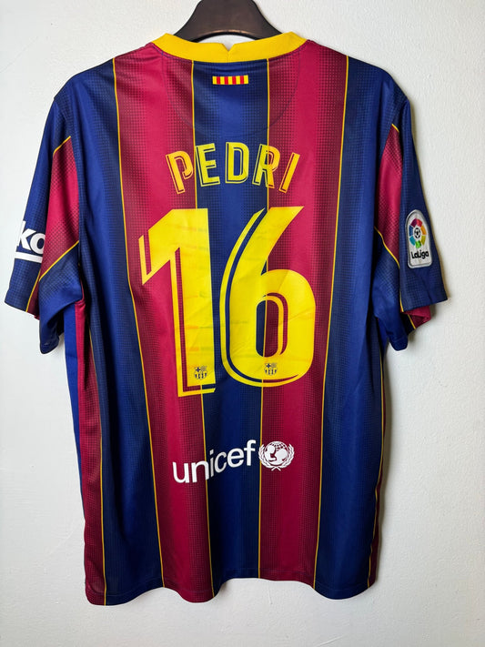 Nike Barcelona Home 20/21 Pedri 16 - 8/10 - 8/10 - TheFootballIdiots