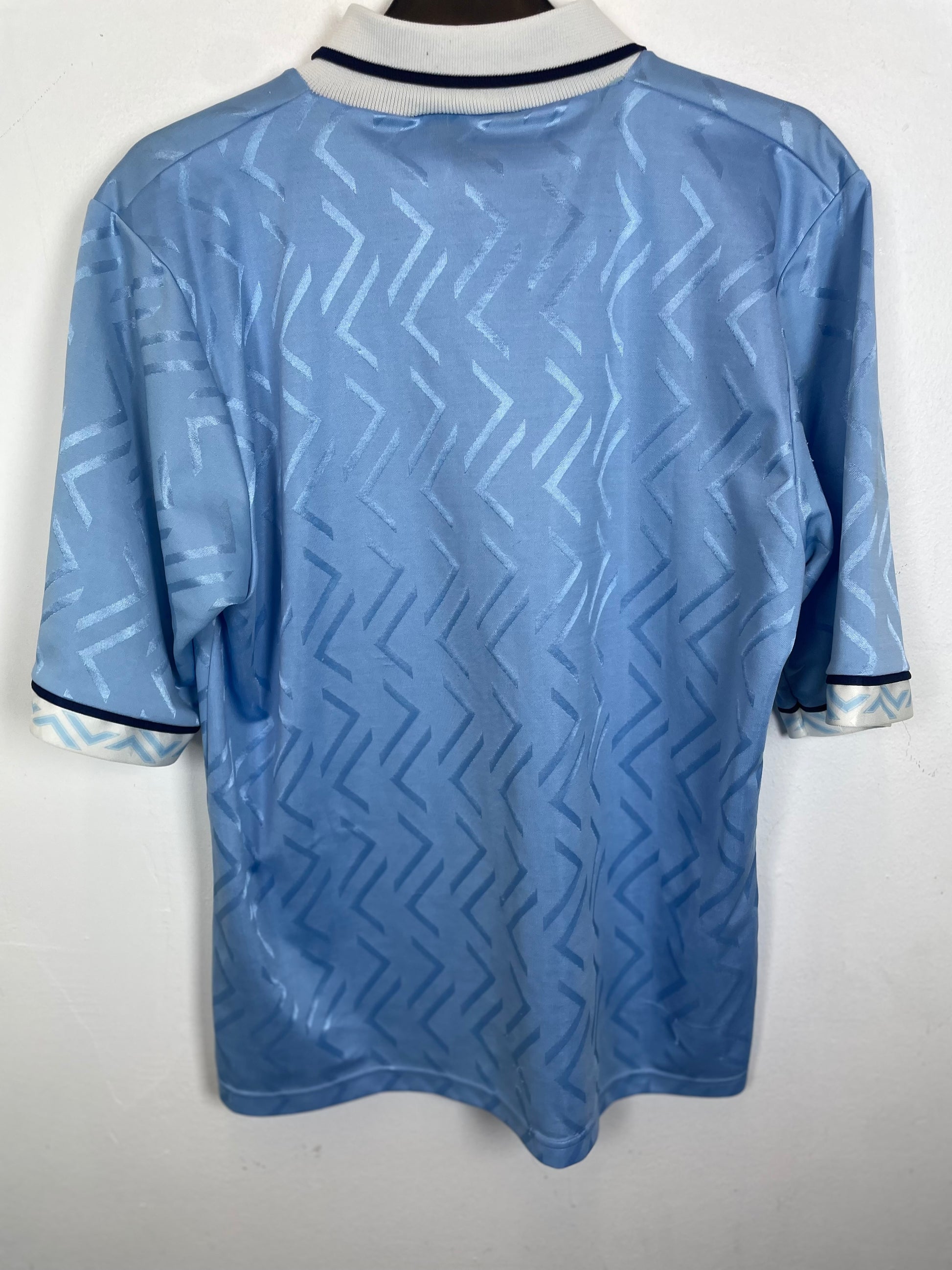 Coventry City 94/95 home — back view of the Pony polo-collar design