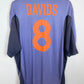 Back view of Netherlands 00/02 away shirt showing Davids name and number 8 on orange Nike kit