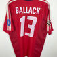 Back view of Bayern Munich 02/03 home shirt displaying Ballack name and number 13