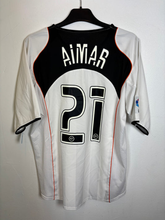 Back view of Nike Valencia 04/05 home shirt showing Aimar name and number 21