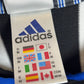 Newcastle United 2000/01 home shirt sponsor and Adidas logo detail with vintage finish