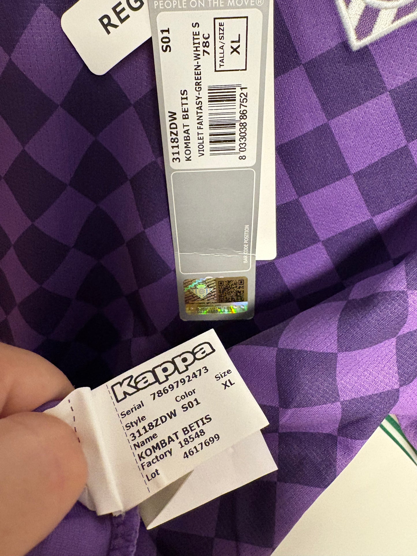 Kappa Real Betis Away 20/21 Joaquìn 17 - 10/10