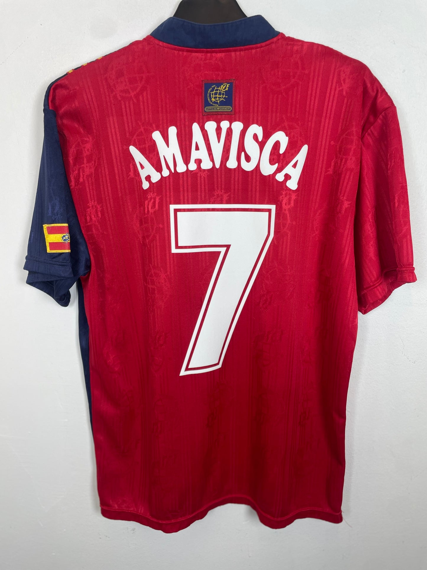 Spain 96/98 home — back with Amavisca 7 international nameset