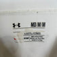 Close-up of Under Armour logo and Tottenham Hotspur cockerel badge on white 2014/15 home shirt