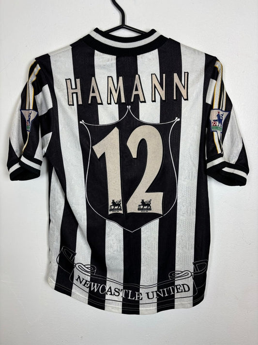 Newcastle United Home 98/99 Hamann 12 Kids - 8/10 - TheFootballIdiots
