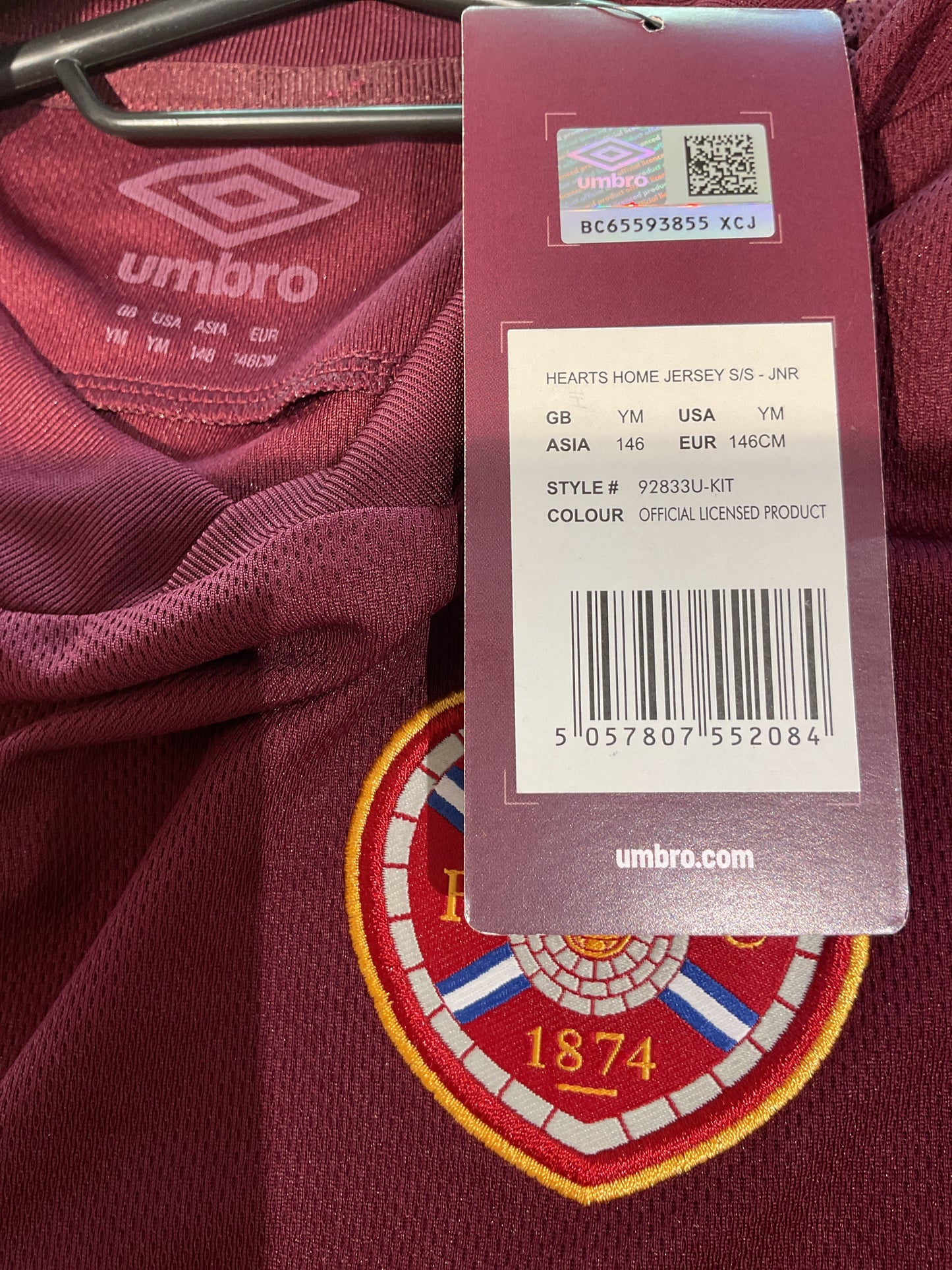 Heart of Midlothian Home 20/21 Kids