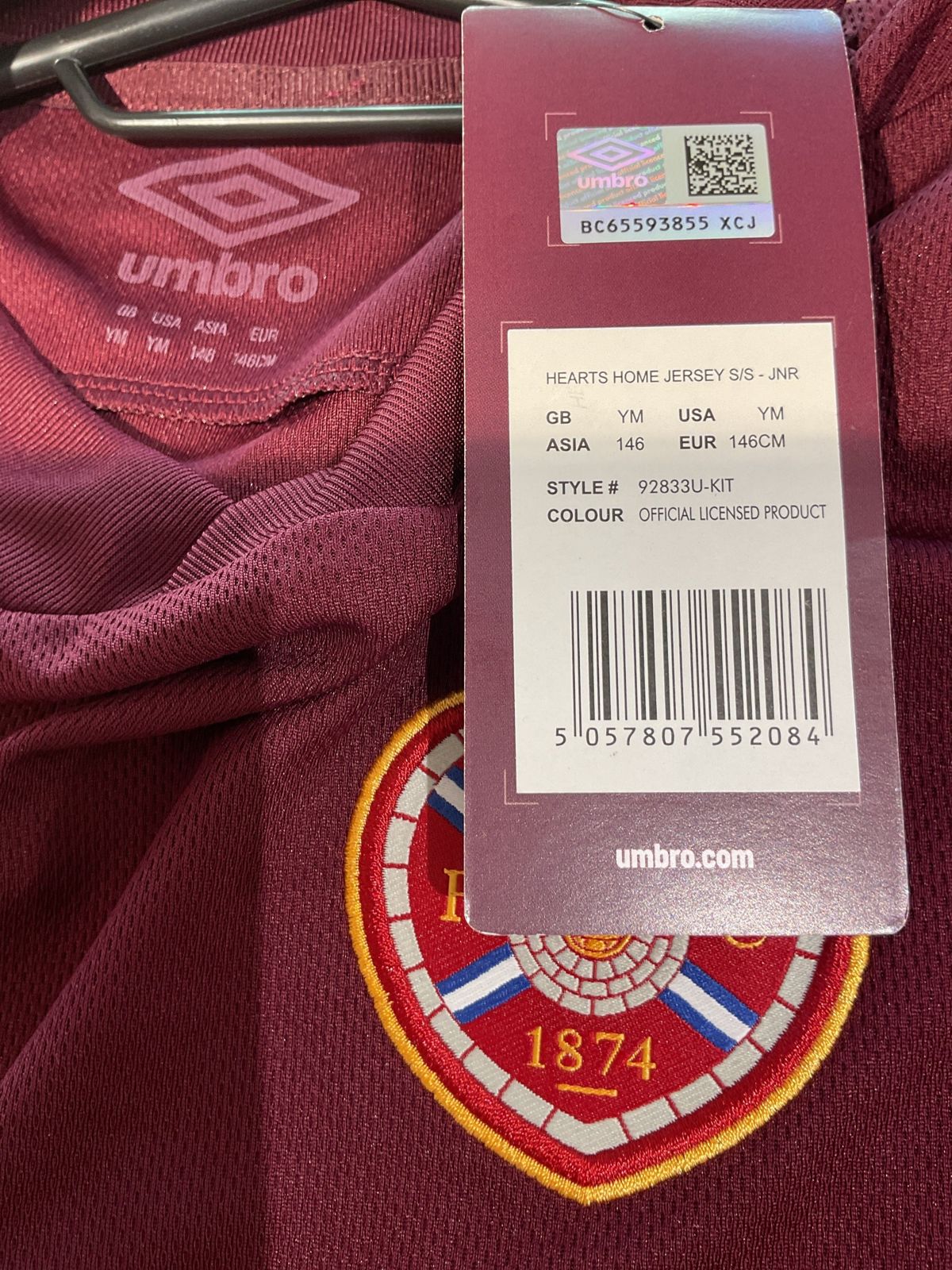 Heart of Midlothian Home 20/21 Kids - TheFootballIdiots