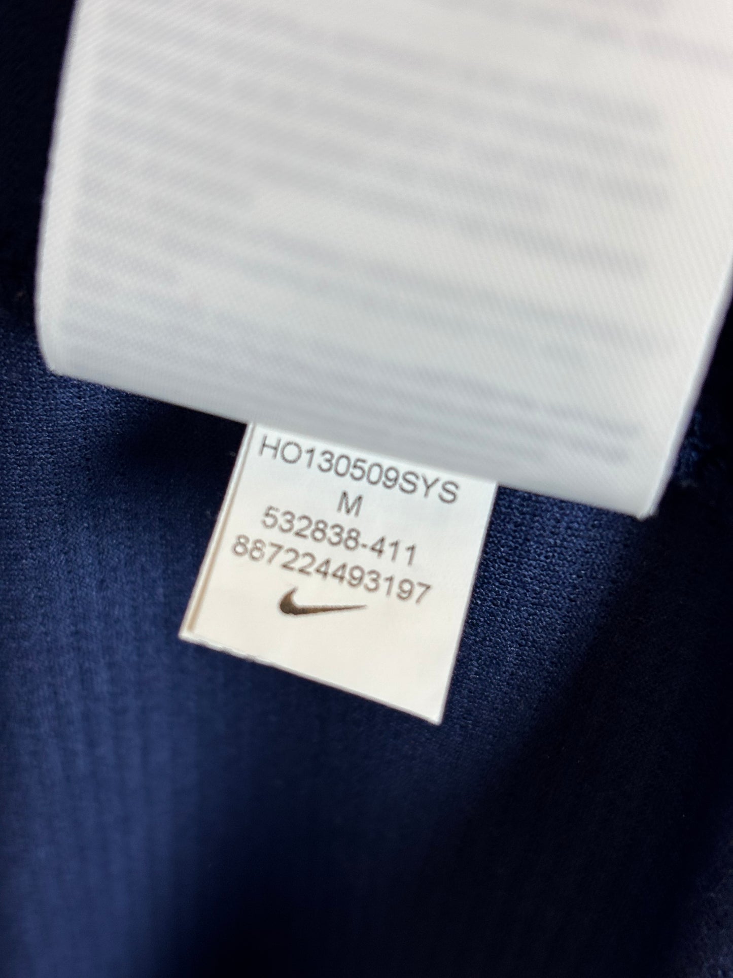 Nike Manchester United 13/14 away shirt sizing and care label details with Januzaj 44