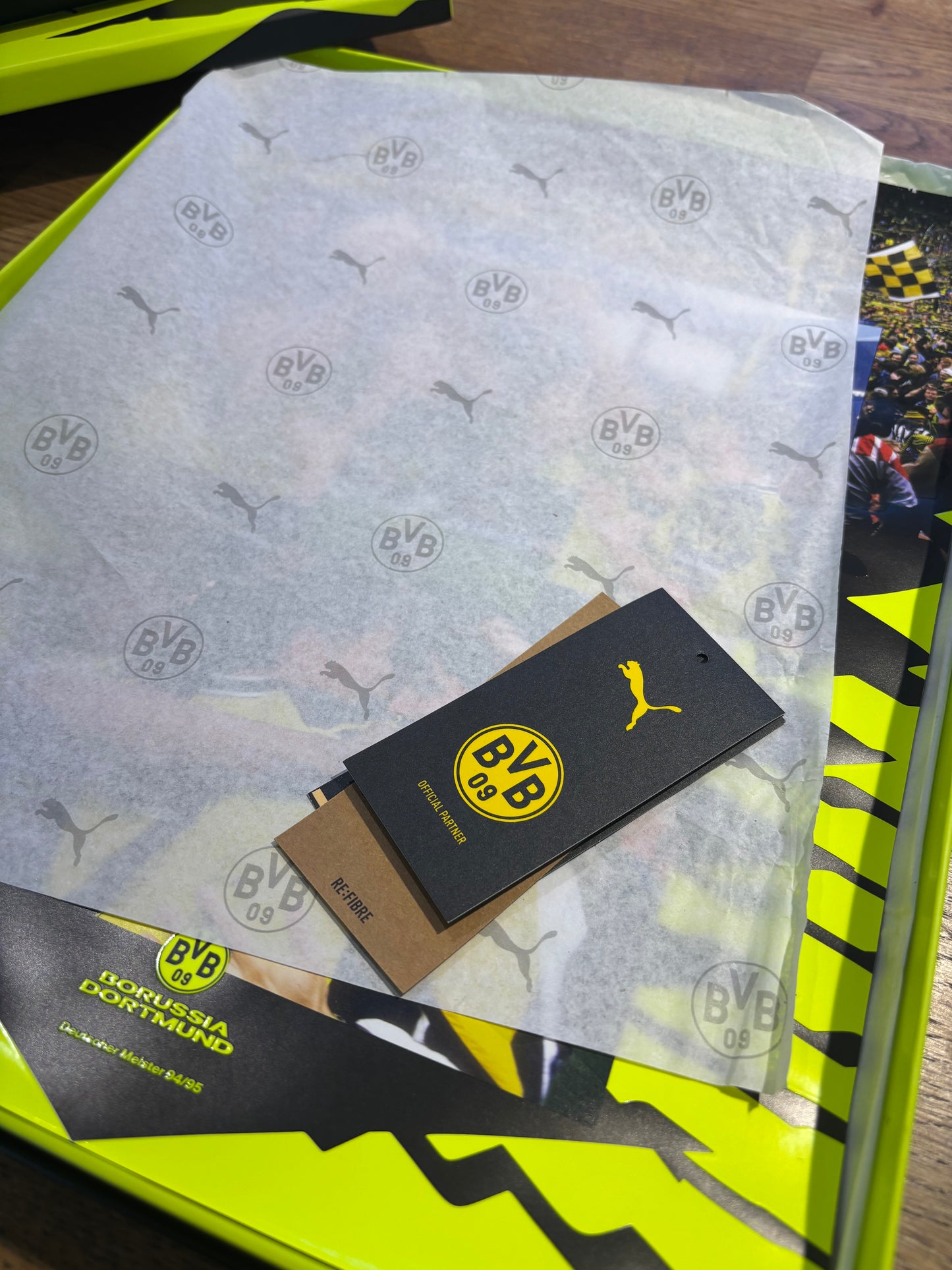 Sleeve detail and player numbering on Puma Borussia Dortmund 24/25 Ryerson commemorative home jersey