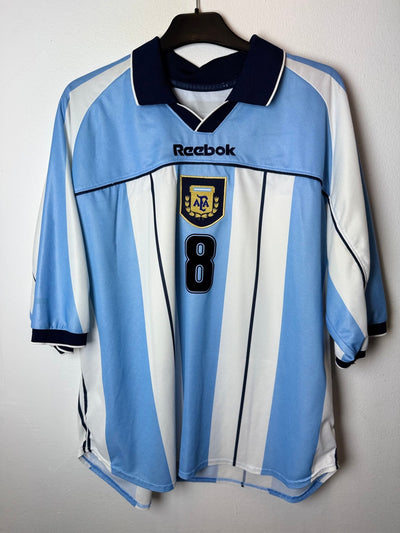 Reebok Argentina Home 00/01 Zanetti 8 - 8/10