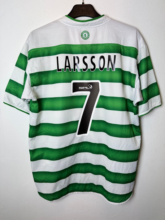 Umbro Celtic Home 04/05 Larsson 7 - 8/10 - TheFootballIdiots