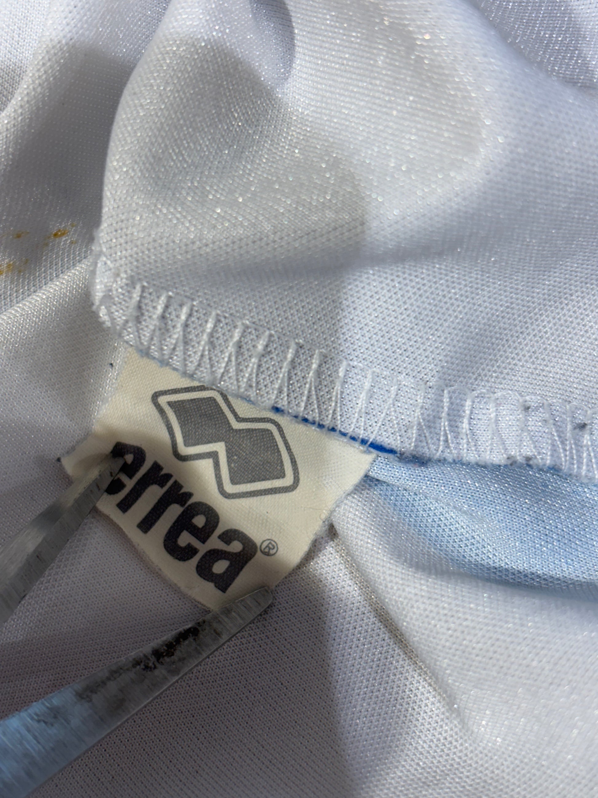 Errea Brighton and Hove Albion 04/06 home shirt size tag and care label detail